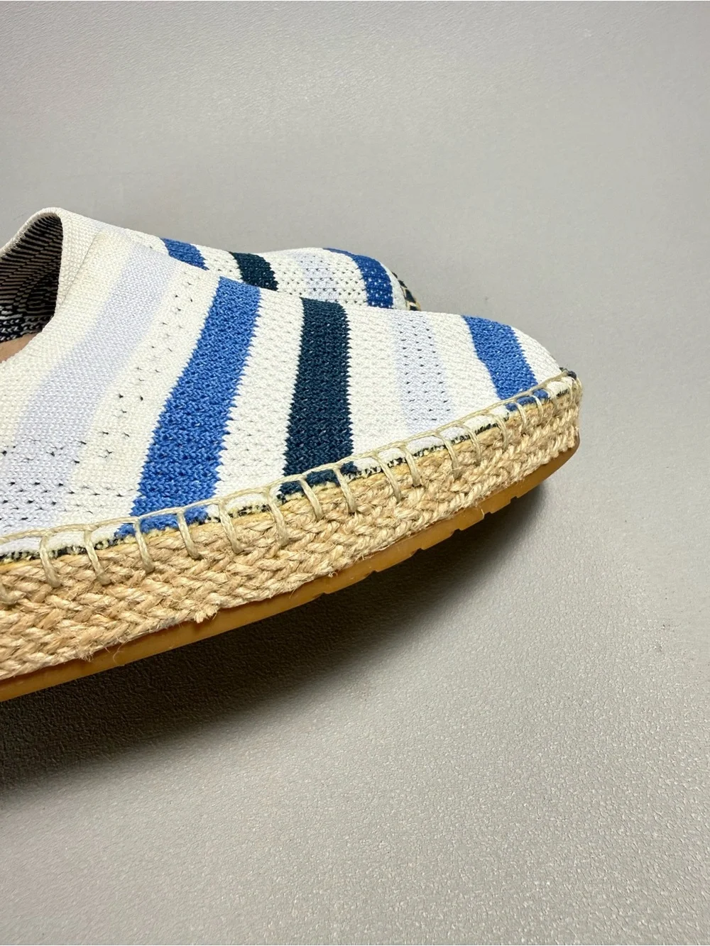 Cole Haan Blue & White Espadrille Slip-On Loafers NWOT